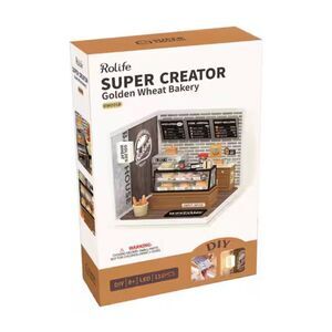 Rolife Super Store Golden Wheat Bakery DIY with LED Lights 110 PCS